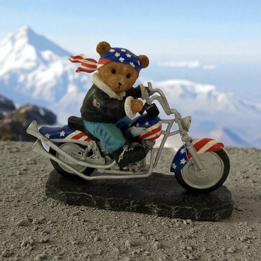 Bear to be Wild Faithful Fuzzies Born to Ride Collection Limited Sculpture #073F